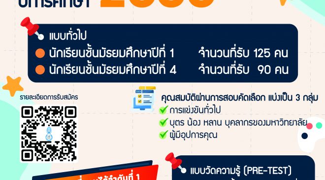 เปิดรับสมัครแล้ว โรงเรียนสาธิตมหาวิทยาลัยทักษิณ