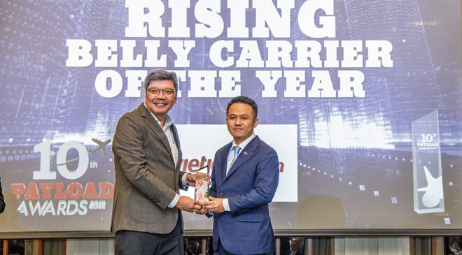 ไทยเวียตเจ็ทคว้ารางวัล 'Rising Belly Carrier of the Year' จาก Payload Asia Awards ครั้งที่ 10